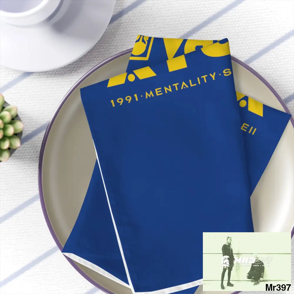 A1- Sparta Gothic Skulls & Roses Napkins 4-piece set / White / 19’’ × 19’’ Accessories