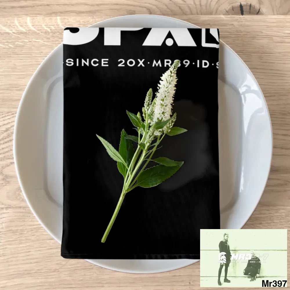 A1-Sparta Gothic Skulls & Roses Napkins 4-piece set / White / 19’’ × 19’’ Accessories