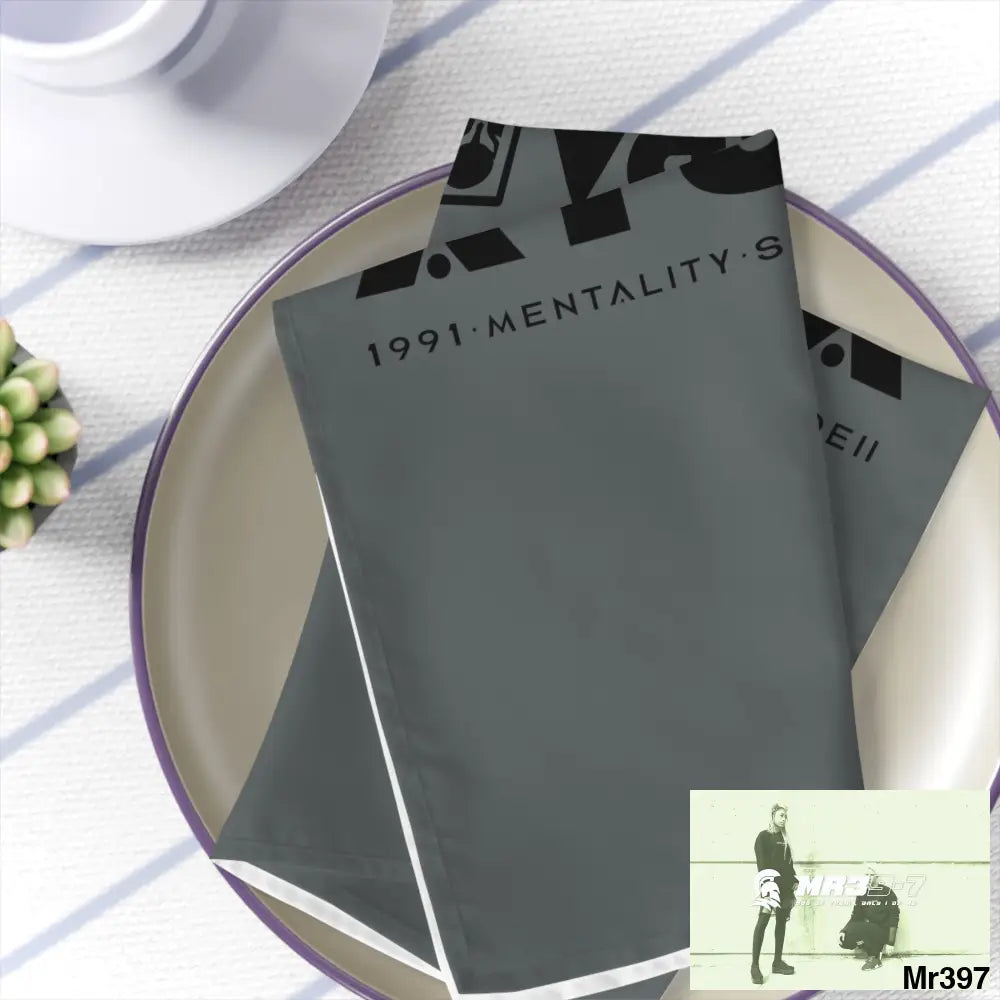 A1-Sparta Gothic Skulls & Roses Napkins 4-piece set / White / 19’’ × 19’’ Accessories