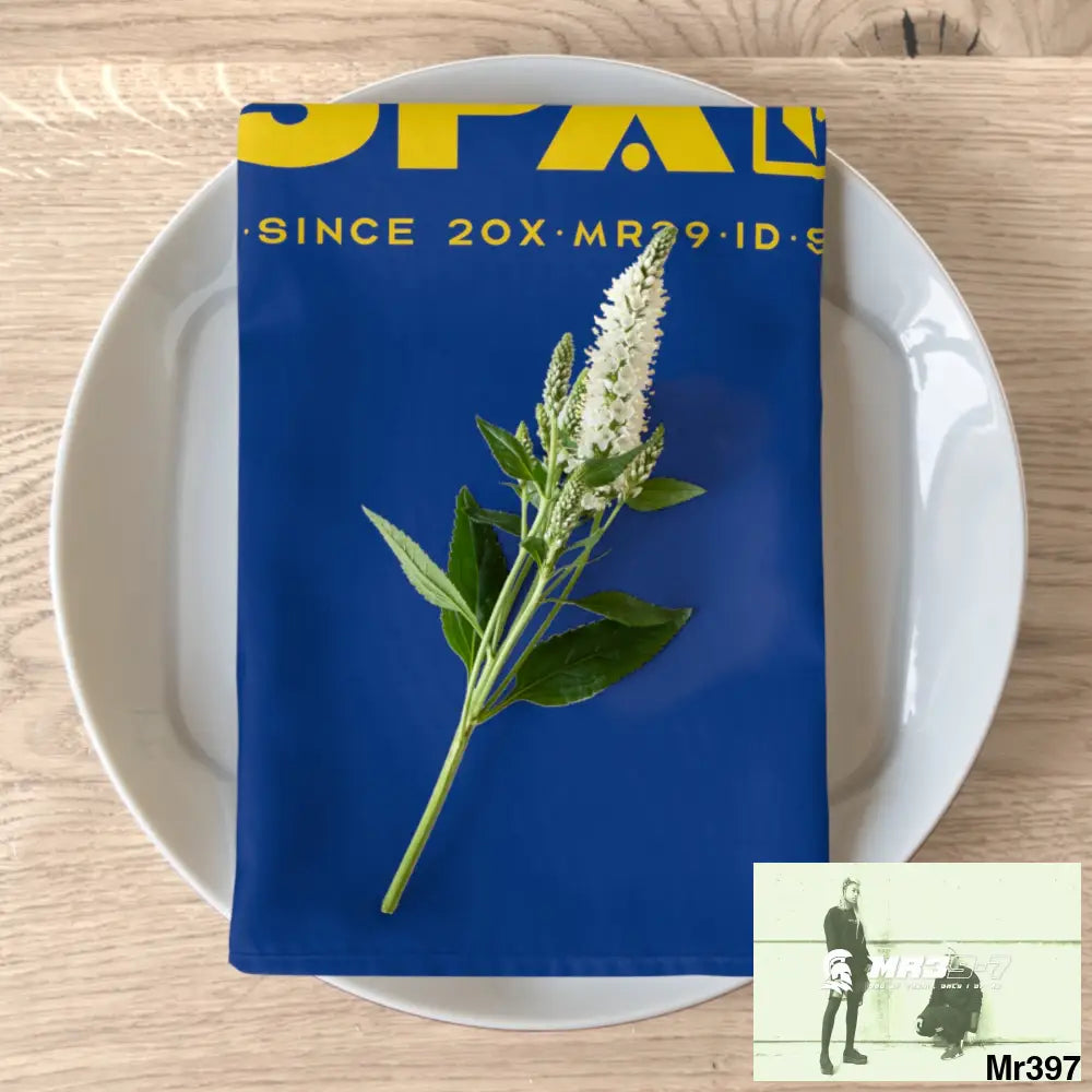 A1- Sparta Gothic Skulls & Roses Napkins 4-piece set / White / 19’’ × 19’’ Accessories