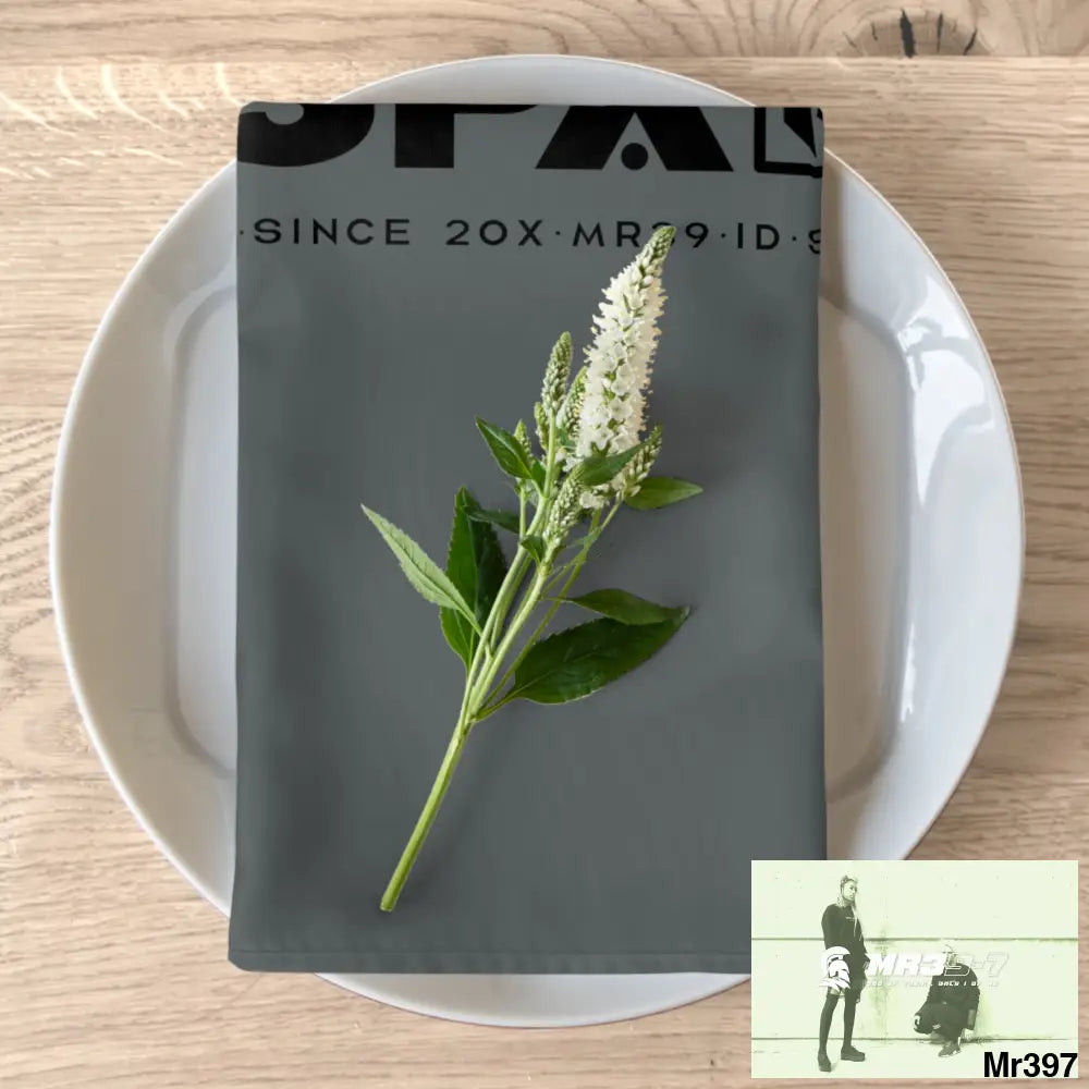 A1-Sparta Gothic Skulls & Roses Napkins 4-piece set / White / 19’’ × 19’’ Accessories