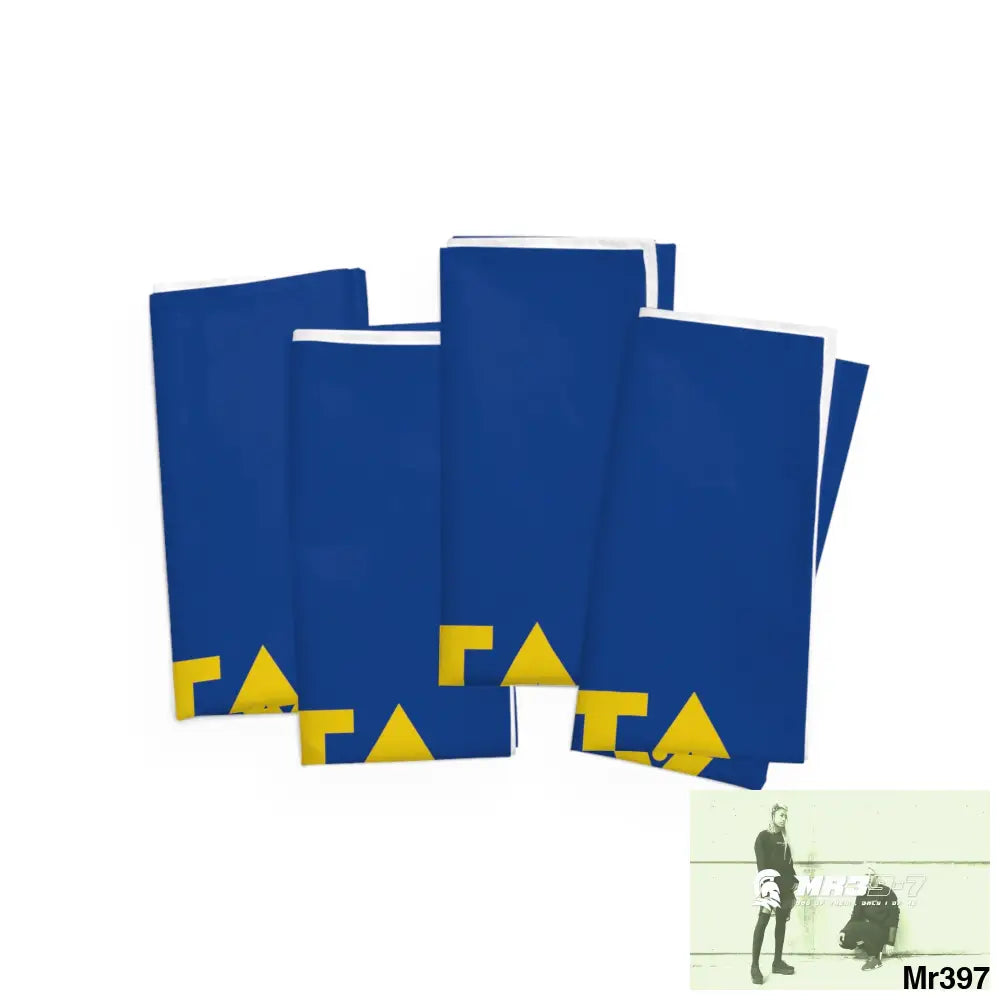 A1- Sparta Gothic Skulls & Roses Napkins 4-piece set / White / 19’’ × 19’’ Accessories