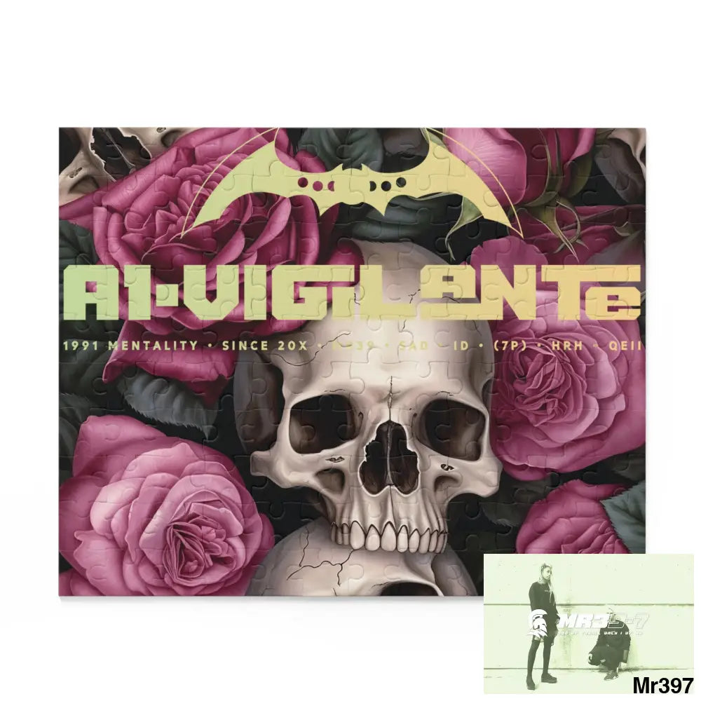 A1•Sparta Gothic skulls & Roses Puzzle (120 252 500-Piece) 10’’ × 8’’ (120 pcs) Puzzle