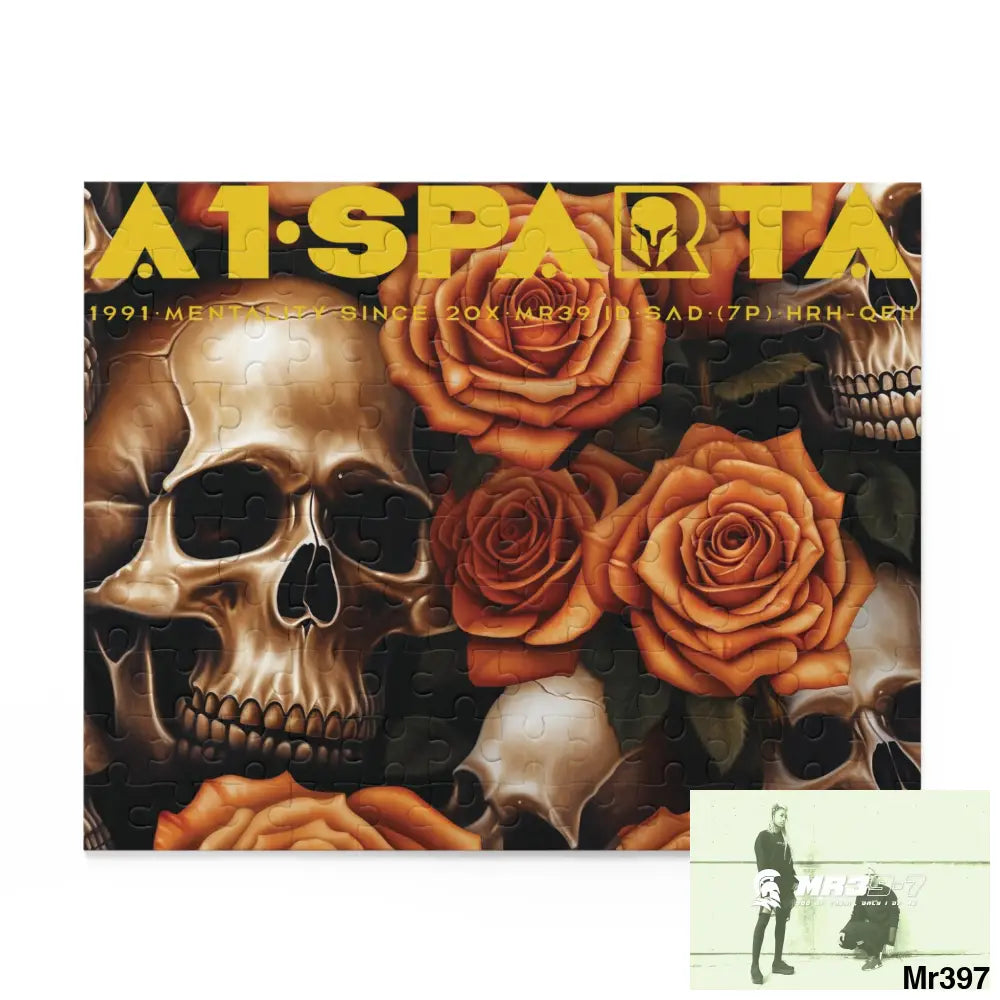 A1•Sparta Gothic skulls & Roses Puzzle (120 252 500-Piece) 10’’ × 8’’ (120 pcs) Puzzle