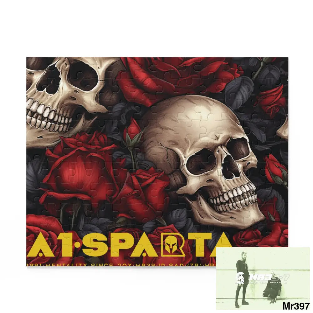A1.Sparta Gothic skulls & Roses Puzzle (120 252 500-Piece) 10’’ × 8’’ (120 pcs) Puzzle