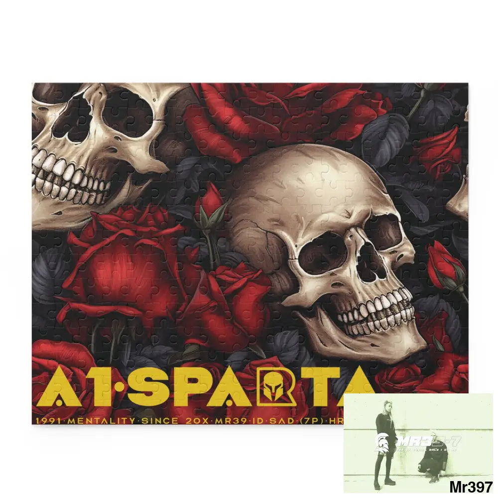 A1.Sparta Gothic skulls & Roses Puzzle (120 252 500-Piece) 14’’ × 11’’ (252 pcs) Puzzle