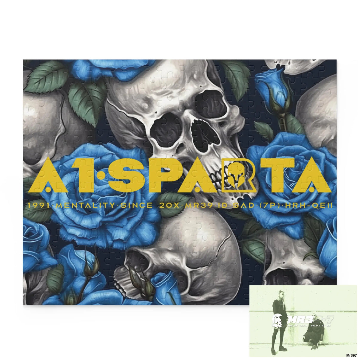 A1•Sparta Gothic skulls & Roses Puzzle (120 252 500-Piece) 14’’ × 11’’ (252 pcs) Puzzle