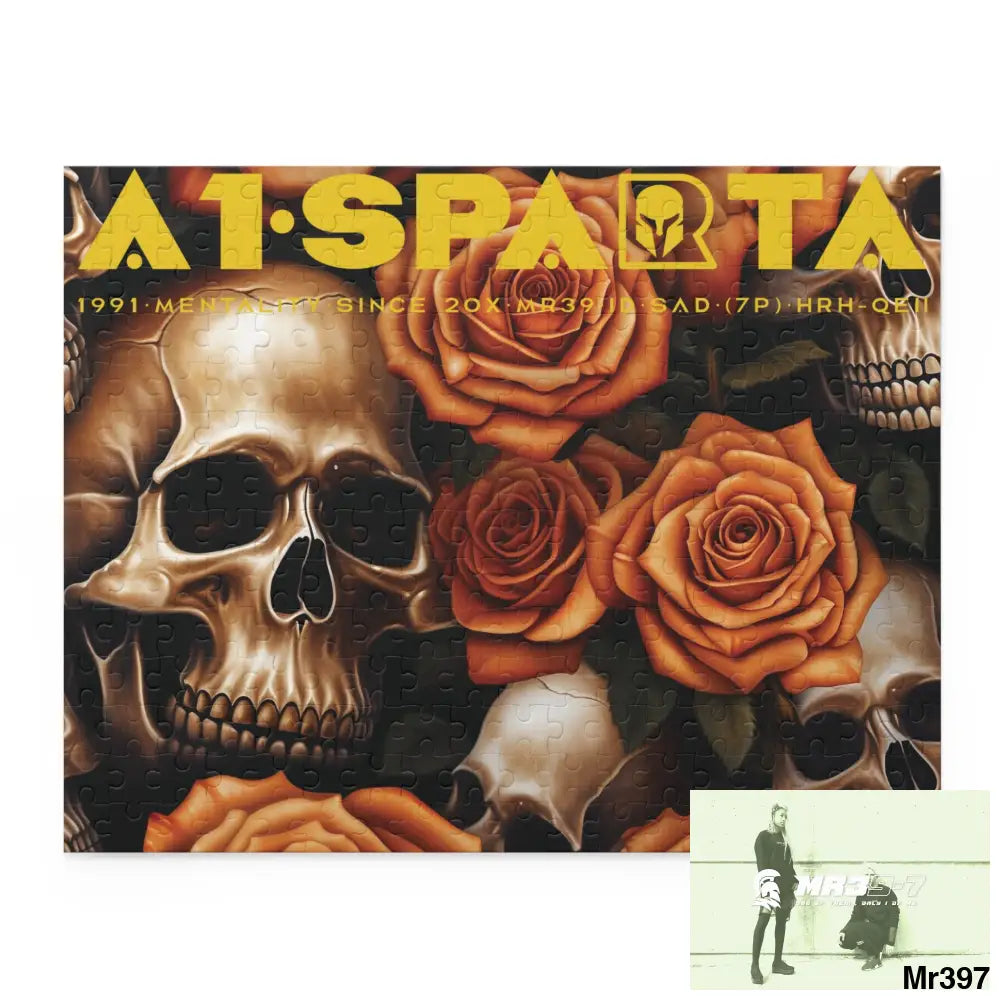 A1•Sparta Gothic skulls & Roses Puzzle (120 252 500-Piece) 14’’ × 11’’ (252 pcs) Puzzle