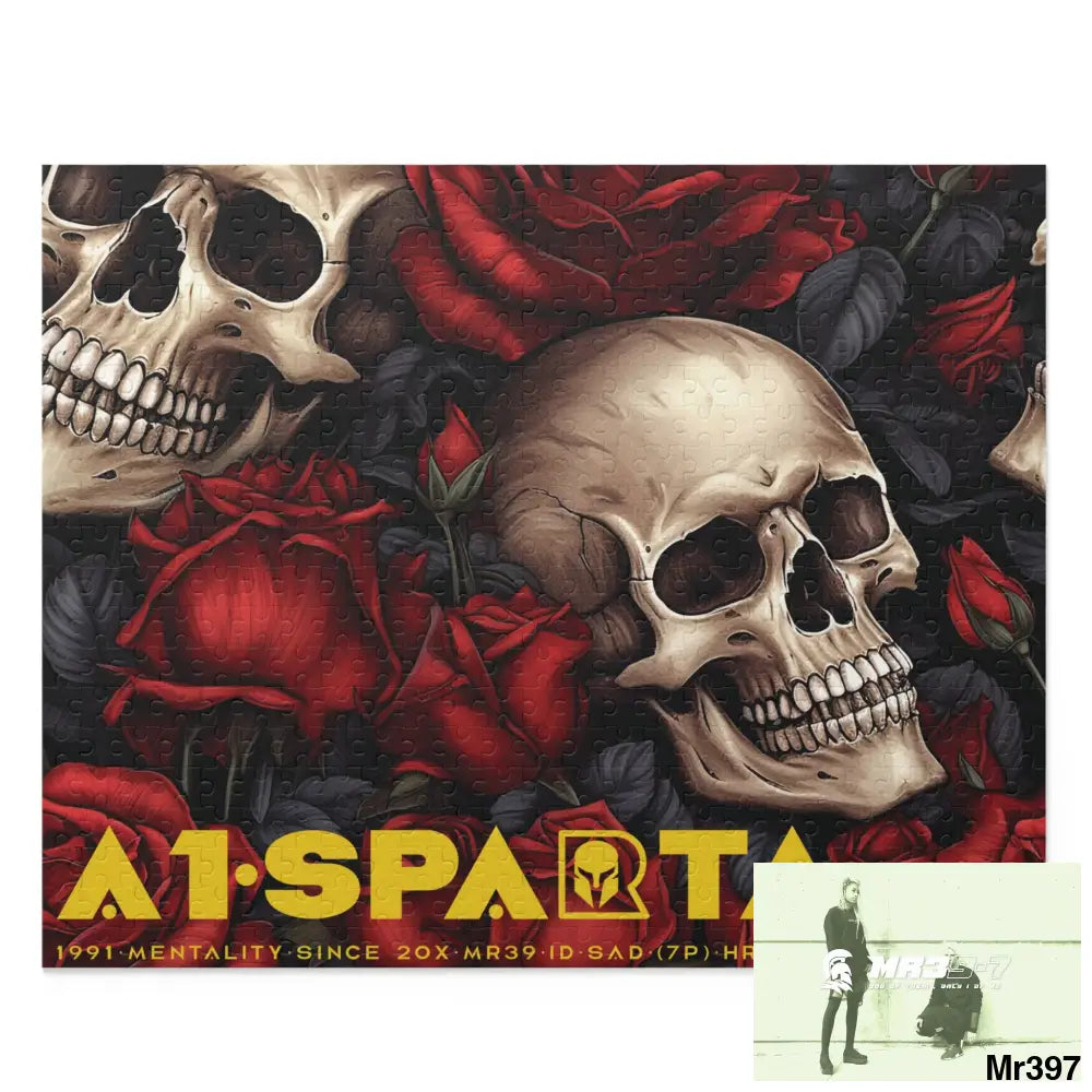 A1.Sparta Gothic skulls & Roses Puzzle (120 252 500-Piece) 20’’ × 16’’ (500 pcs) Puzzle