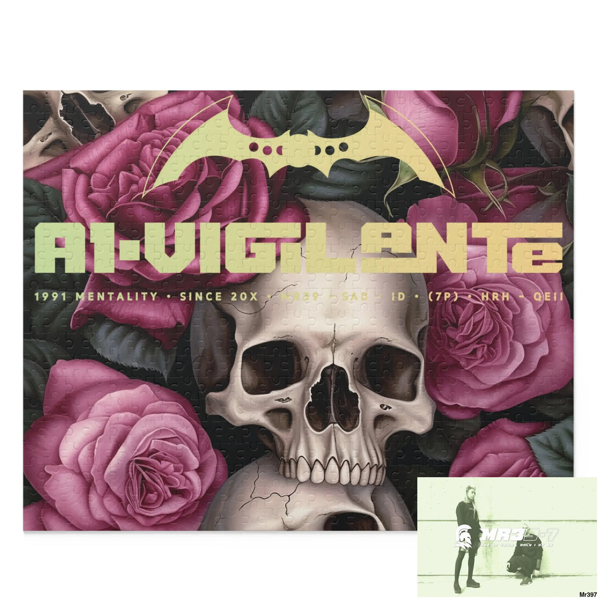 A1•Sparta Gothic skulls & Roses Puzzle (120 252 500-Piece) 20’’ × 16’’ (500 pcs) Puzzle