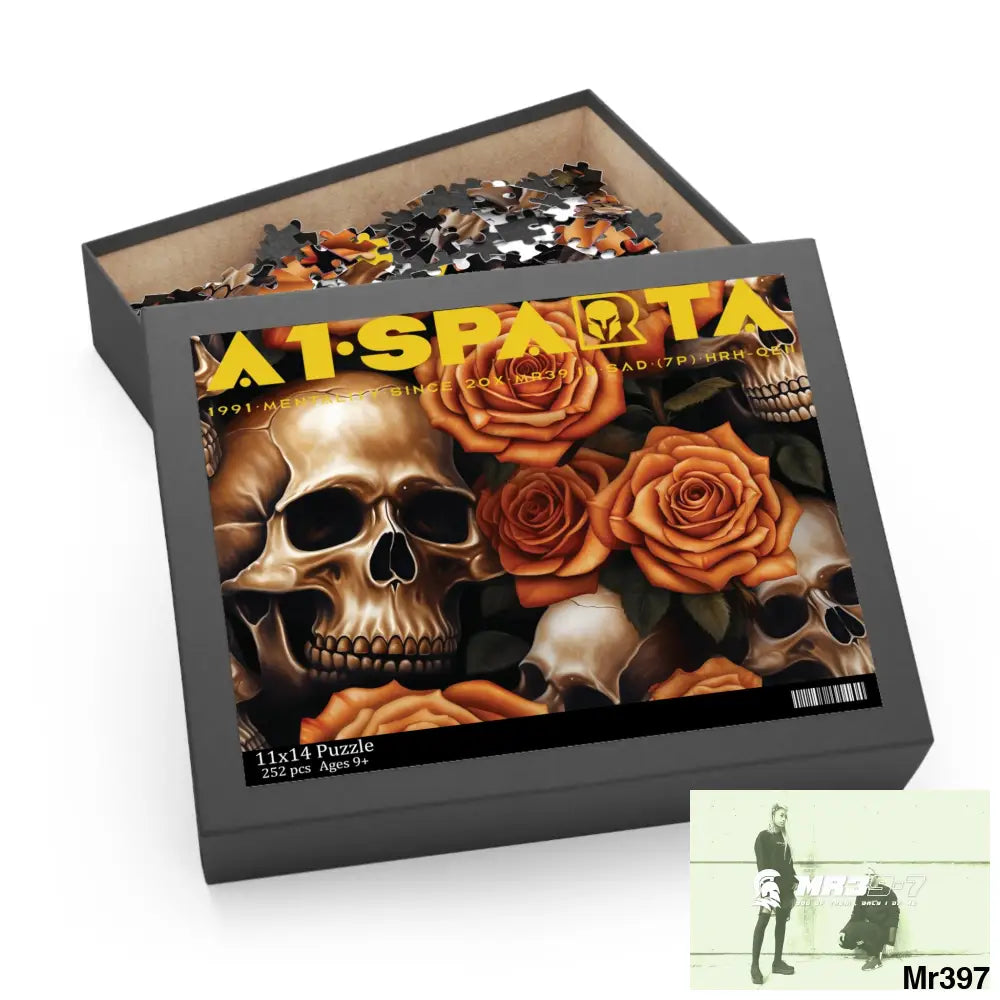 A1•Sparta Gothic skulls & Roses Puzzle (120 252 500-Piece) Puzzle