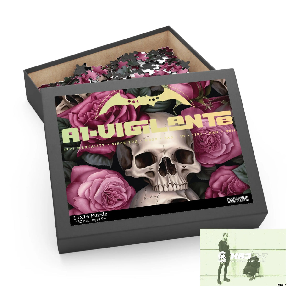A1•Sparta Gothic skulls & Roses Puzzle (120 252 500-Piece) Puzzle