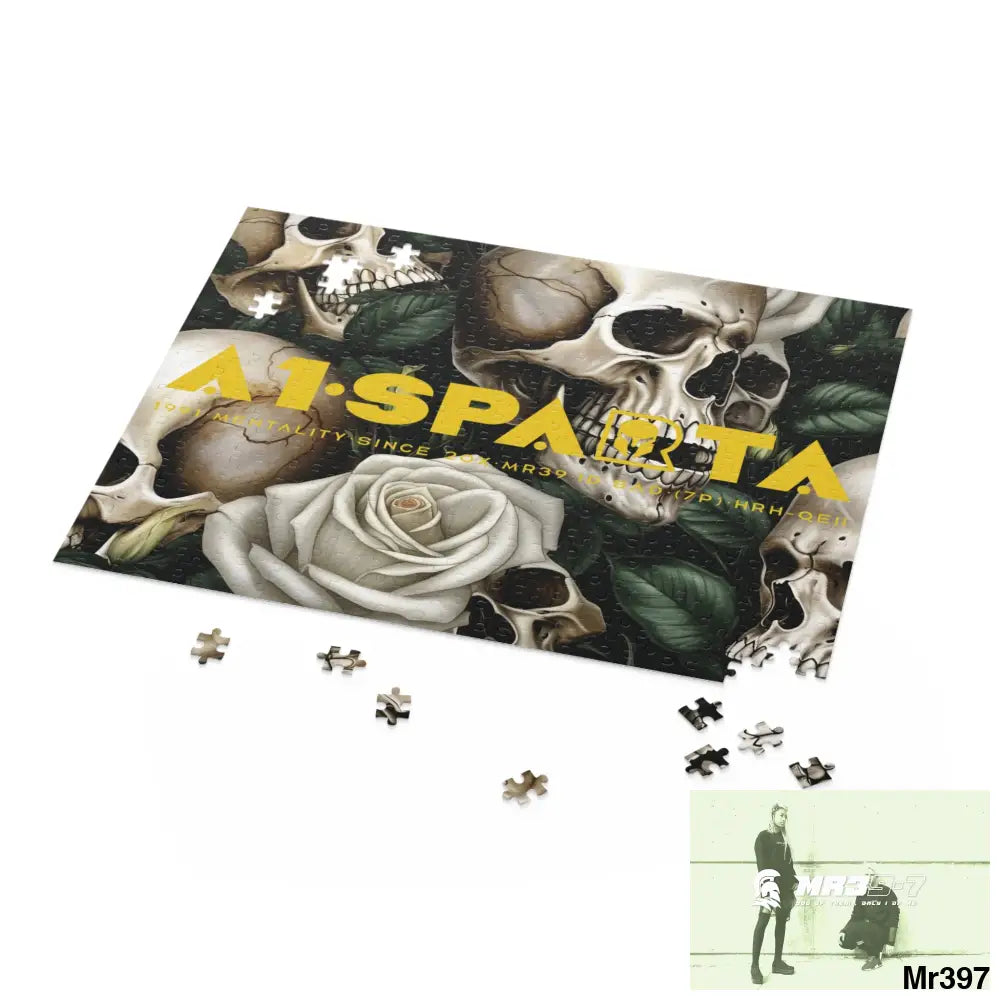 A1•Sparta Gothic skulls & Roses Puzzle (120 252 500-Piece) Puzzle