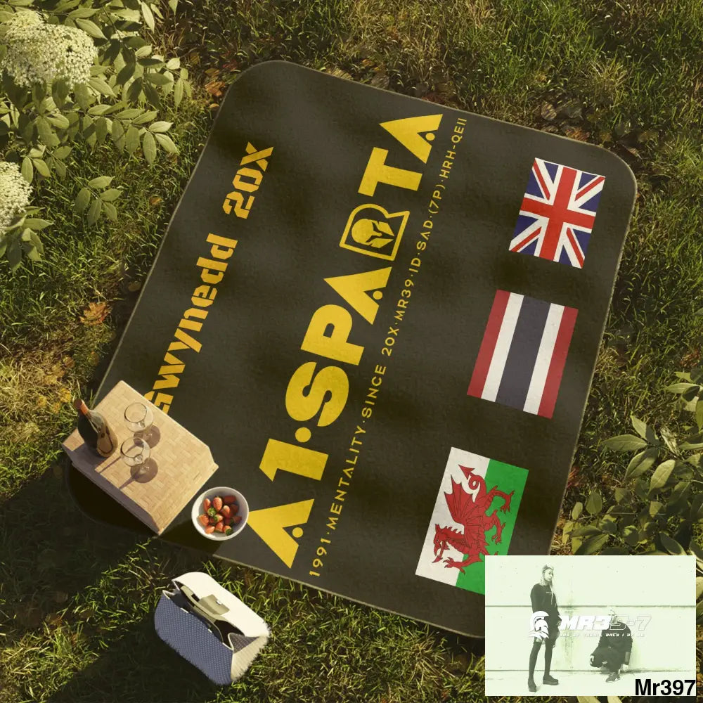 A1 Sparta Gwynedd Picnic Blanket 61’’ × 51’’ Home Decor