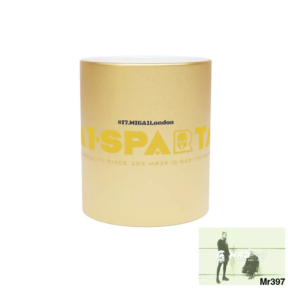 A1-Sparta #I7MI6A1London Metallic Mug (Silver\Gold) 11oz / Gold Mug