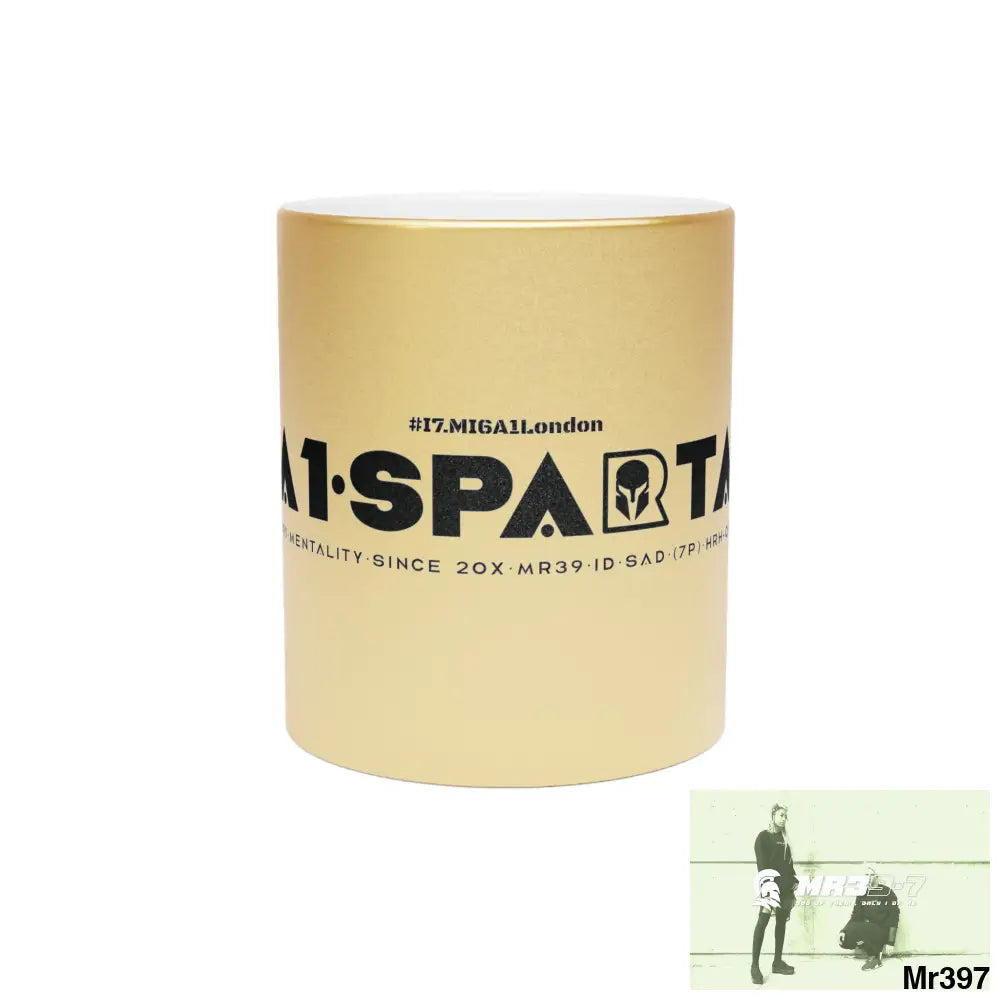 A1-Sparta #I7MI6A1London Metallic Mug (Silver\Gold) 11oz / Gold Mug
