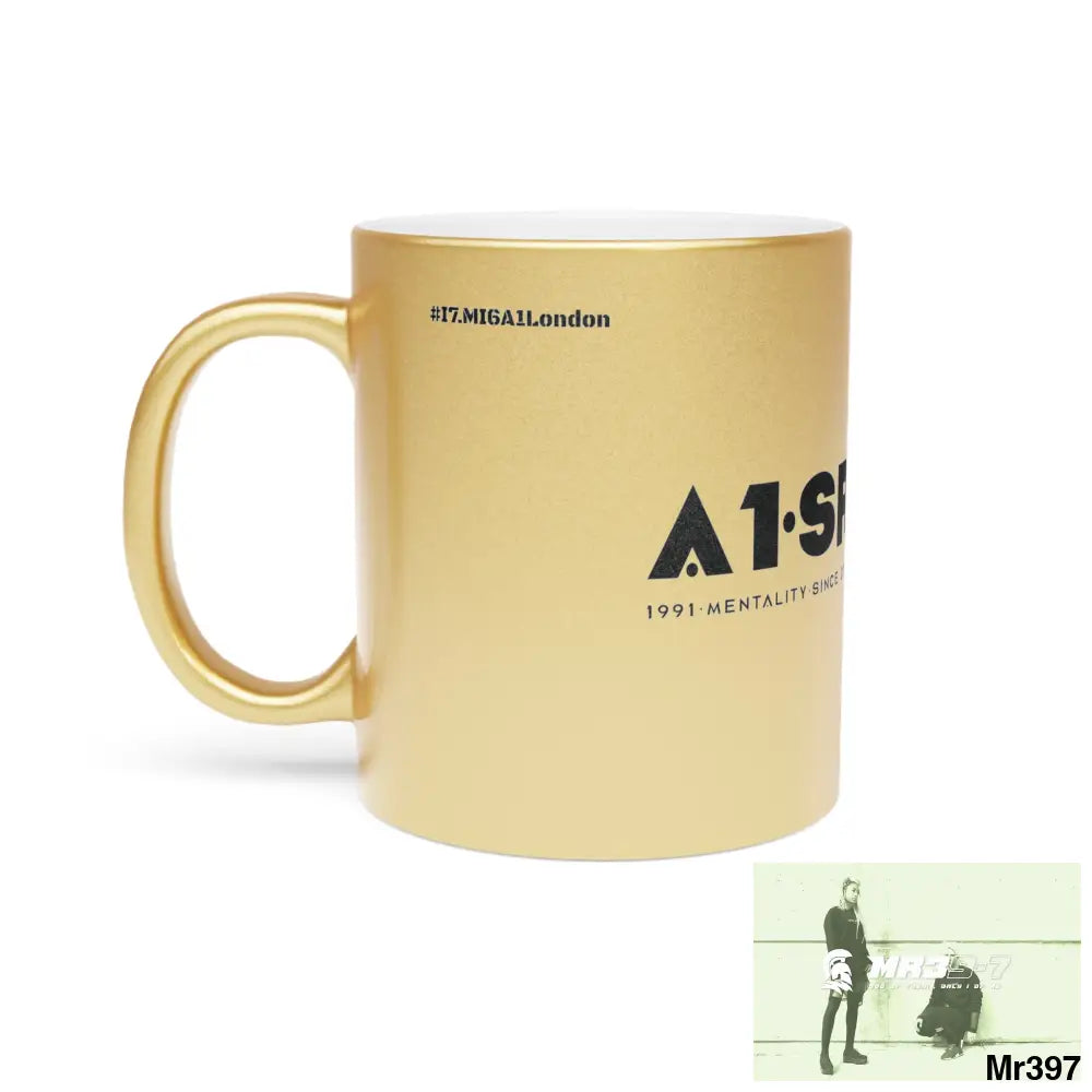 A1-Sparta #I7MI6A1London Metallic Mug (Silver\Gold) Mug