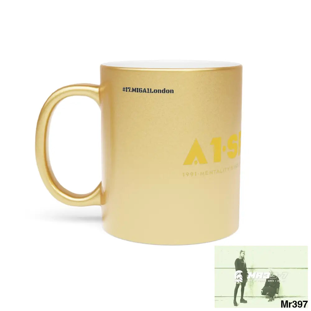 A1-Sparta #I7MI6A1London Metallic Mug (Silver\Gold) Mug