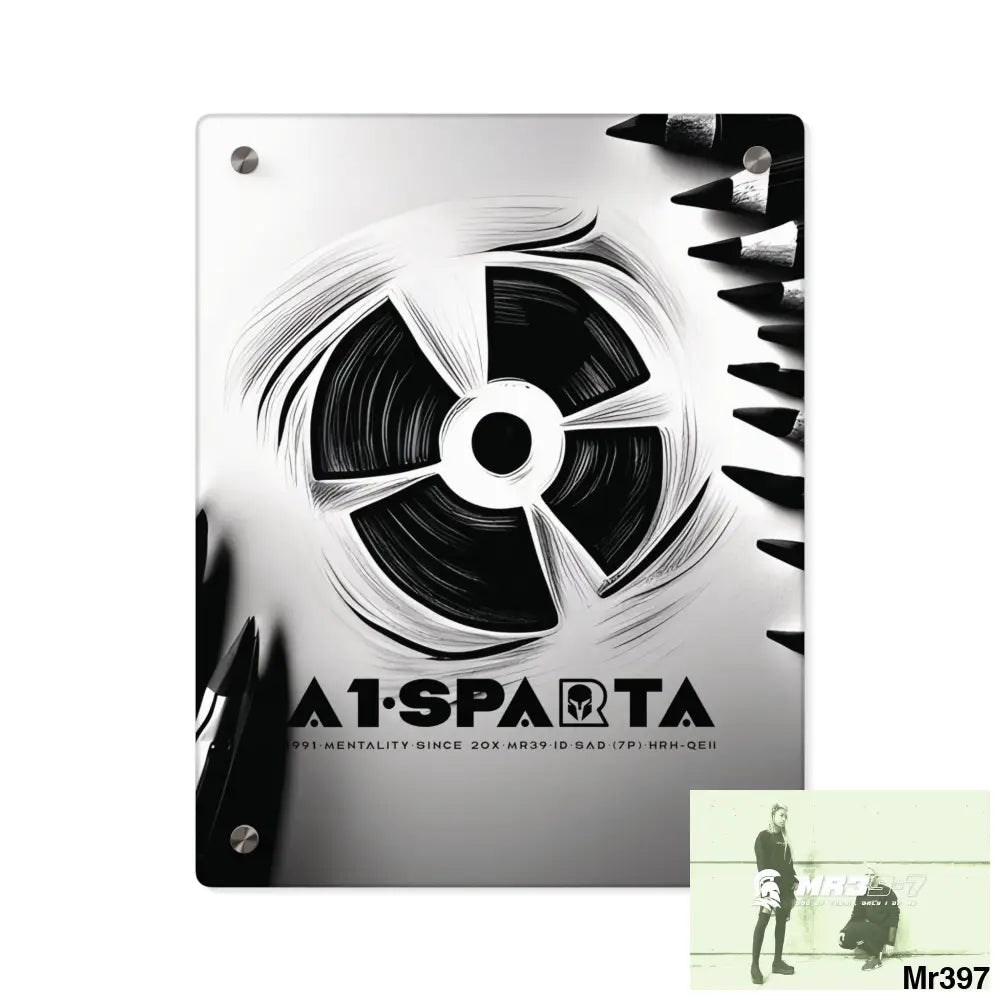 A1-Sparta in blind 2014 Military G Radiation blast Acrylic Wall Art Panels 11″ x 14″ (Vertical) / 0.25’’ Home Decor