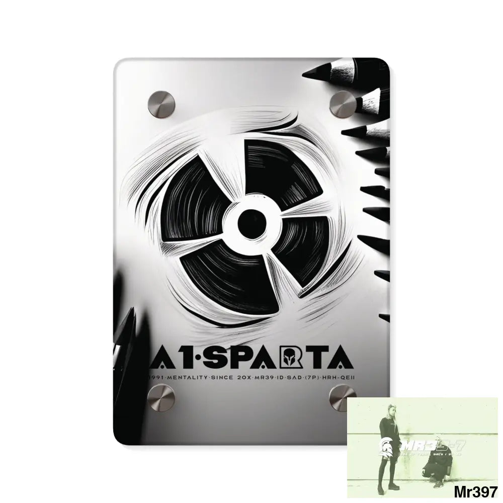 A1-Sparta in blind 2014 Military G Radiation blast Acrylic Wall Art Panels 5’’ x 7’’ (Vertical) / 0.25’’ Home Decor