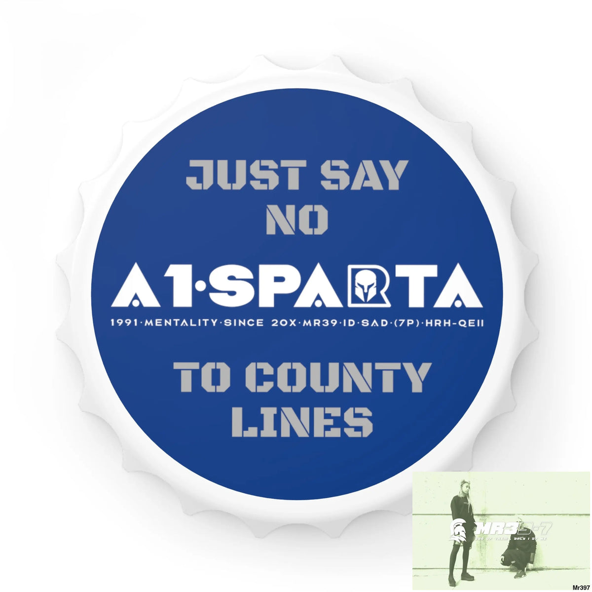A1- Sparta Just Say No To County Lines Bottle Opener One size / White Accessories