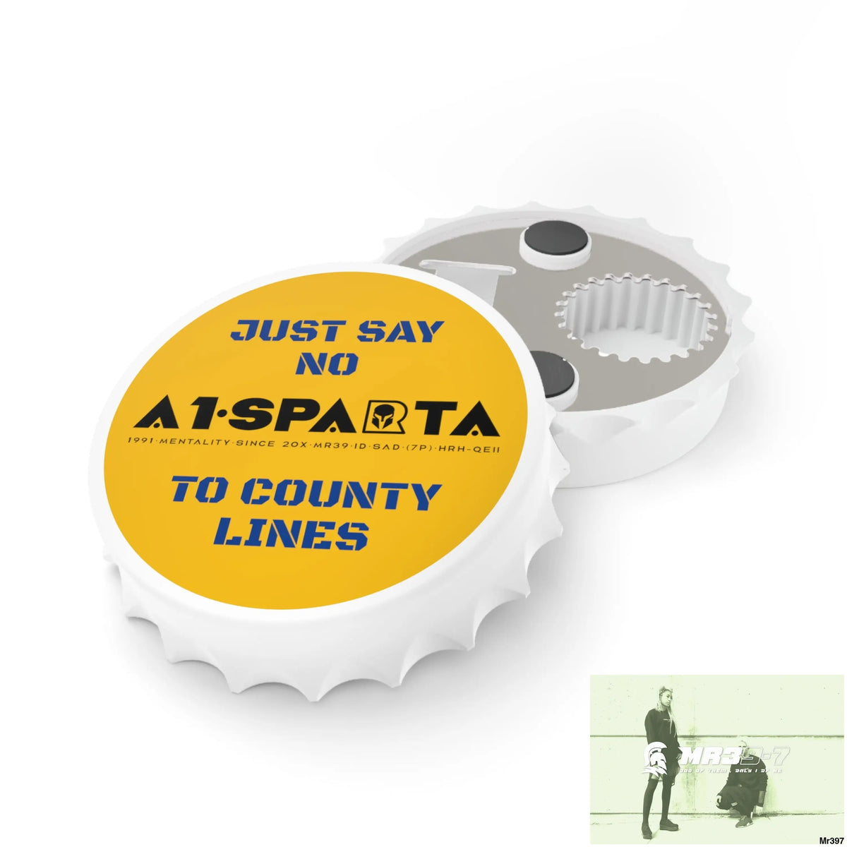 A1- Sparta Just Say No To County Lines Bottle Opener One size / White Accessories