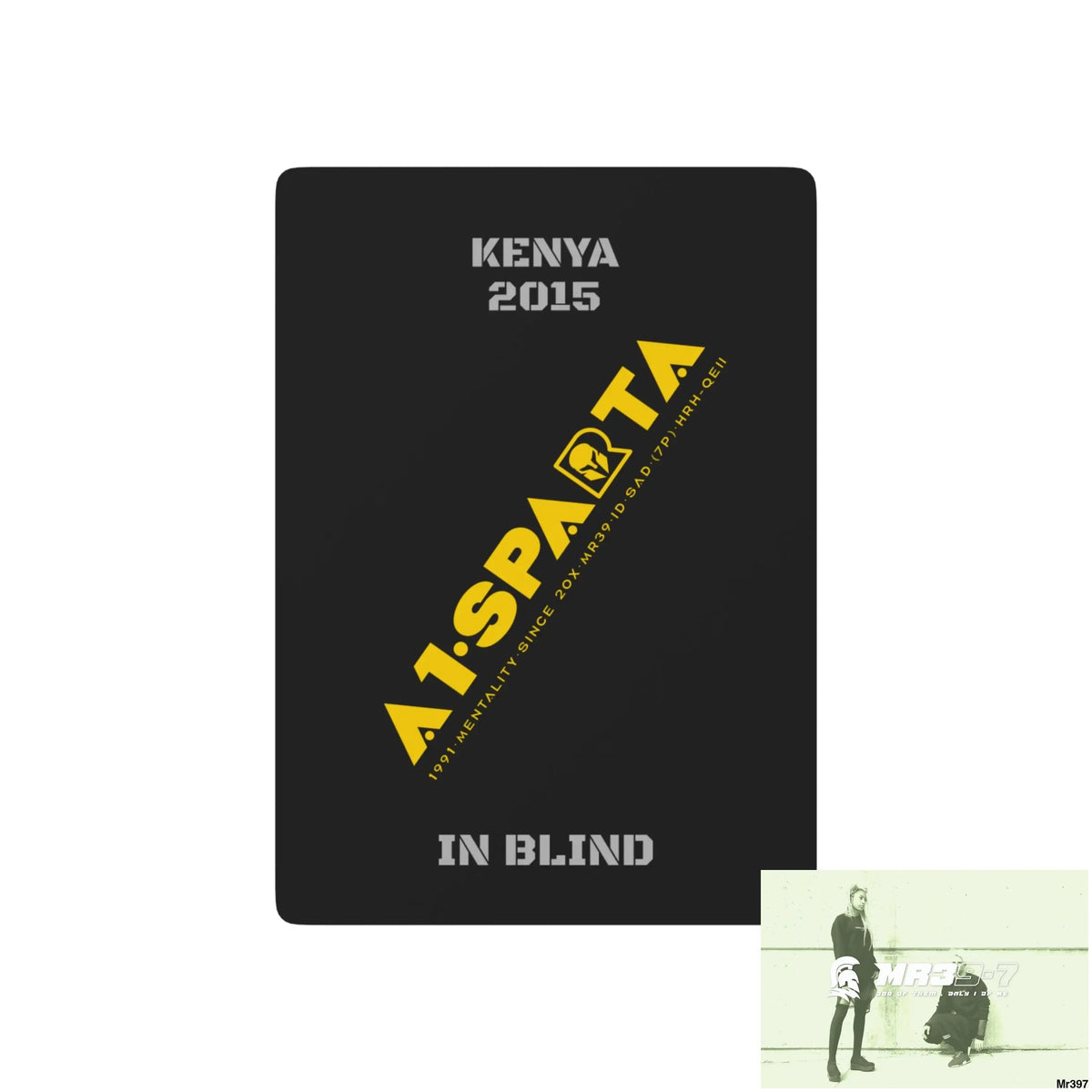 A1•Sparta Kenya In Blind Ltd Edition Custom Poker Cards 2.5’’ x 3.5’’ / White / Semi Glossy Paper products
