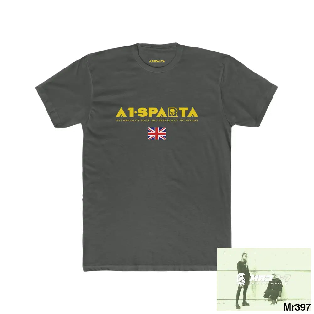 A1•Sparta Kenya In Blind My Pain Management Black Snake Men’s Cotton Crew Tee Solid Heavy Metal / XS T-Shirt