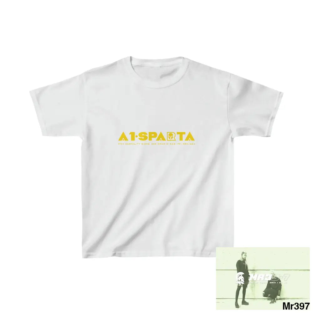 A1-Sparta - Kids Heavy Cotton™ Tee XS / Ash Kids clothes