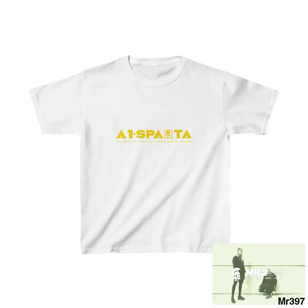 A1-Sparta - Kids Heavy Cotton™ Tee XS / White Kids clothes
