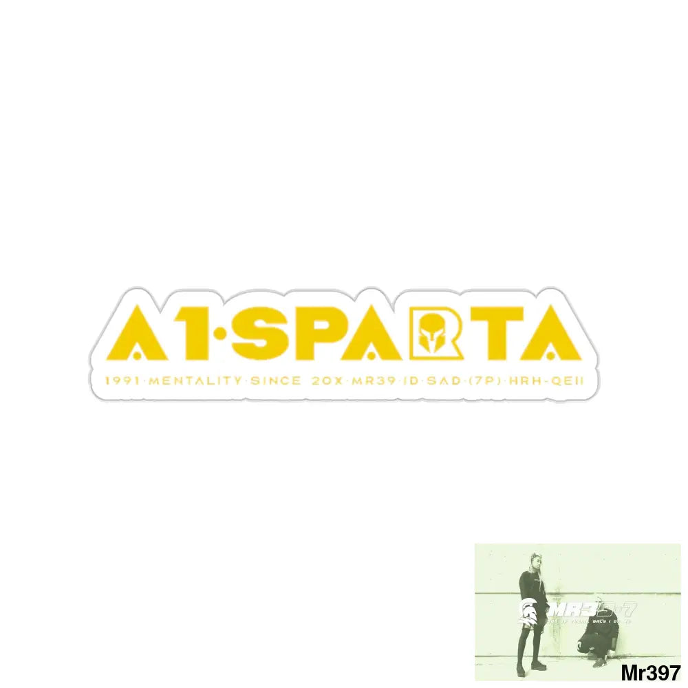 A1• Sparta Kiss-Cut Stickers 2’’ × 2’’ / White Paper products