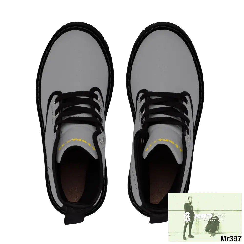 A1-Sparta Light Grey Canvas Boots AOP Shoes