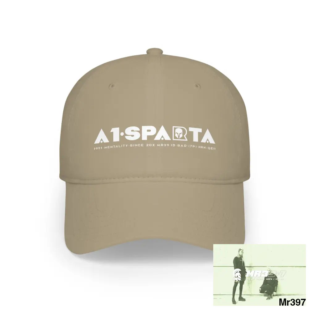 A1.Sparta Low Profile Baseball Cap Khaki / One size Hats