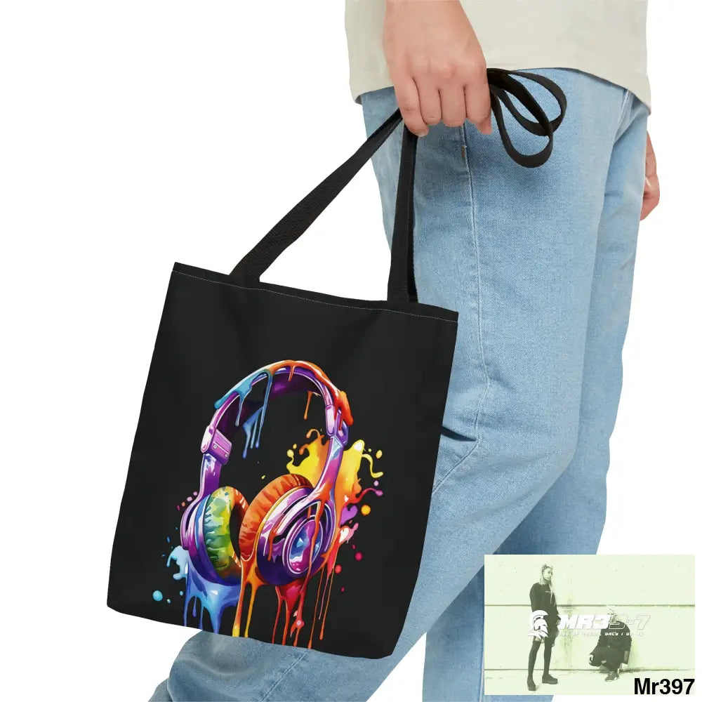 A1-Sparta Melting HeadphonesTote Bag (AOP) Bags