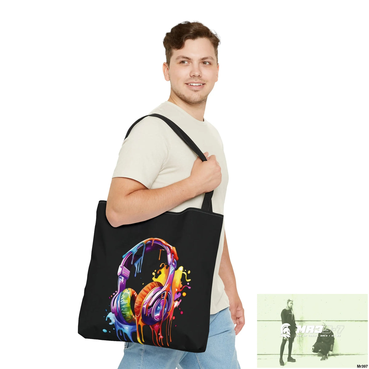 A1-Sparta Melting HeadphonesTote Bag (AOP) Bags