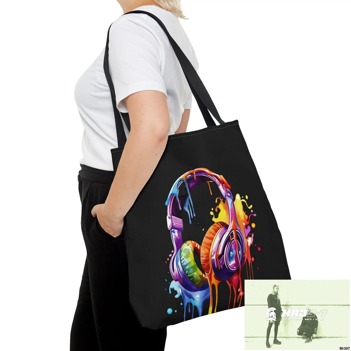 A1-Sparta Melting HeadphonesTote Bag (AOP) Bags