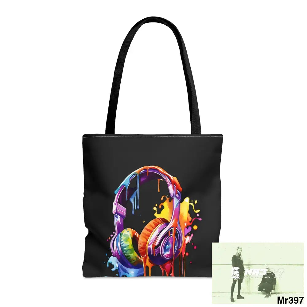 A1-Sparta Melting HeadphonesTote Bag (AOP) Medium Bags