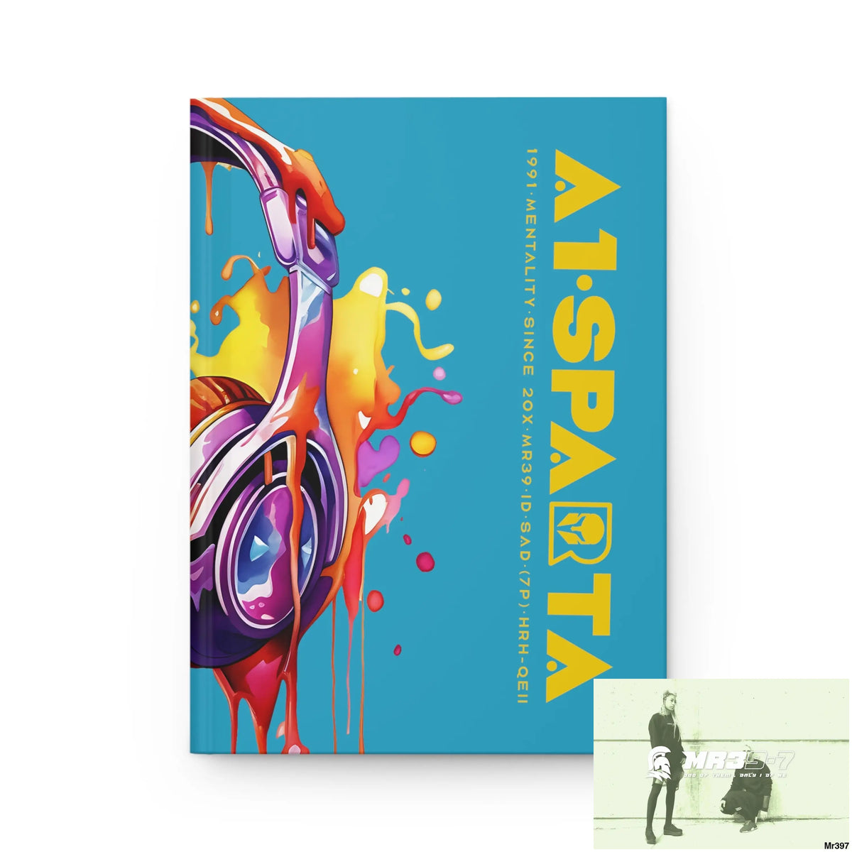 A1• Sparta Melting Headset Hardcover Journal Matte Journal Paper products