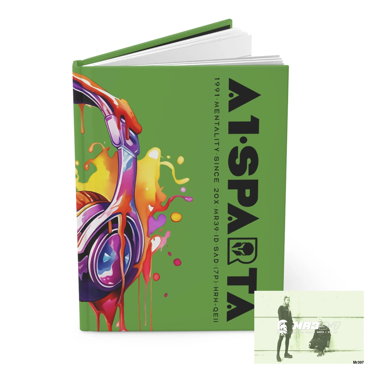 A1• Sparta Melting Headset Hardcover Journal Matte Journal Paper products