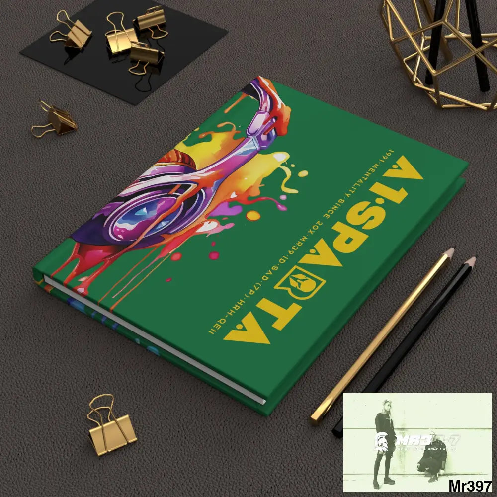 A1• Sparta Melting Headset Hardcover Journal Matte Journal Paper products