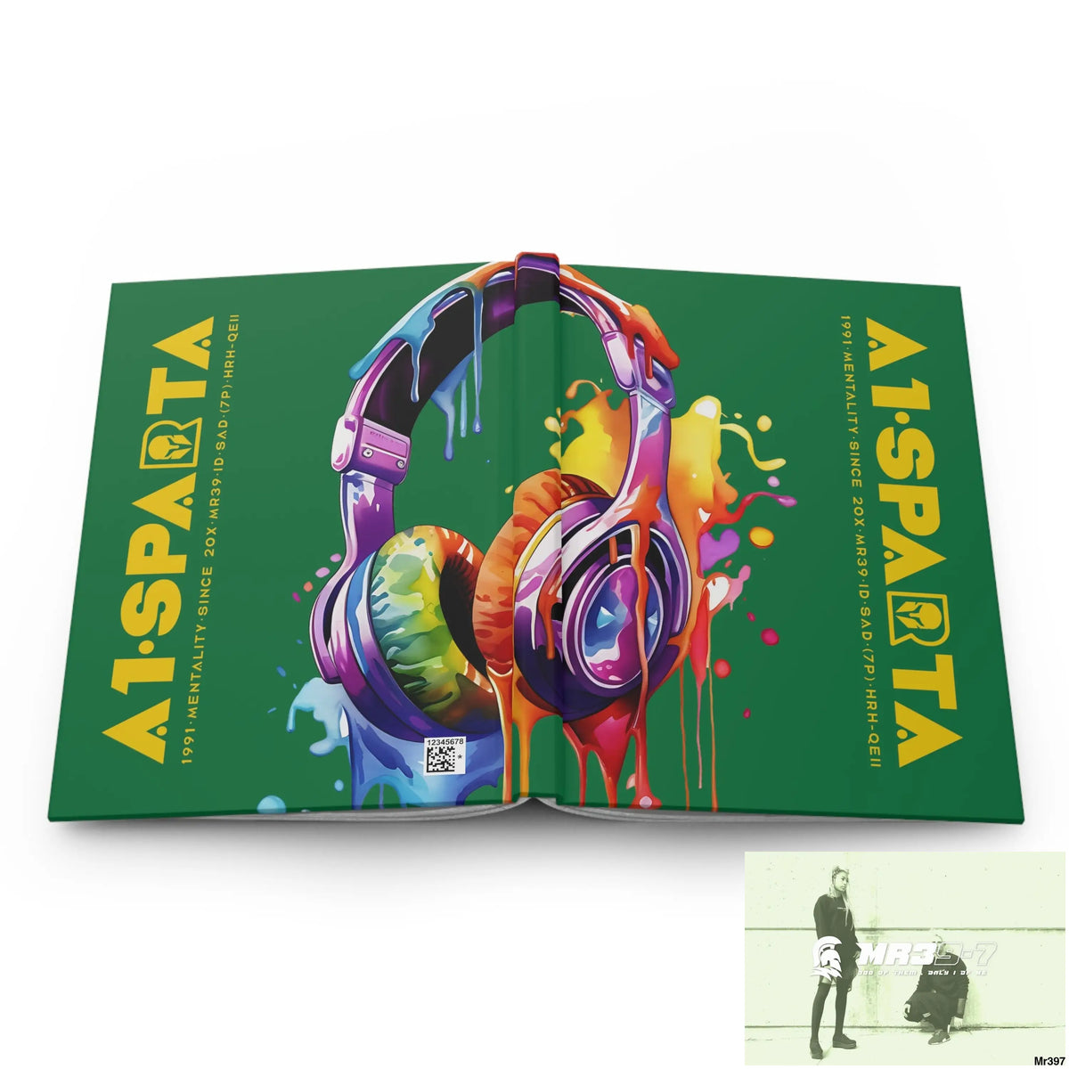A1• Sparta Melting Headset Hardcover Journal Matte Journal Paper products