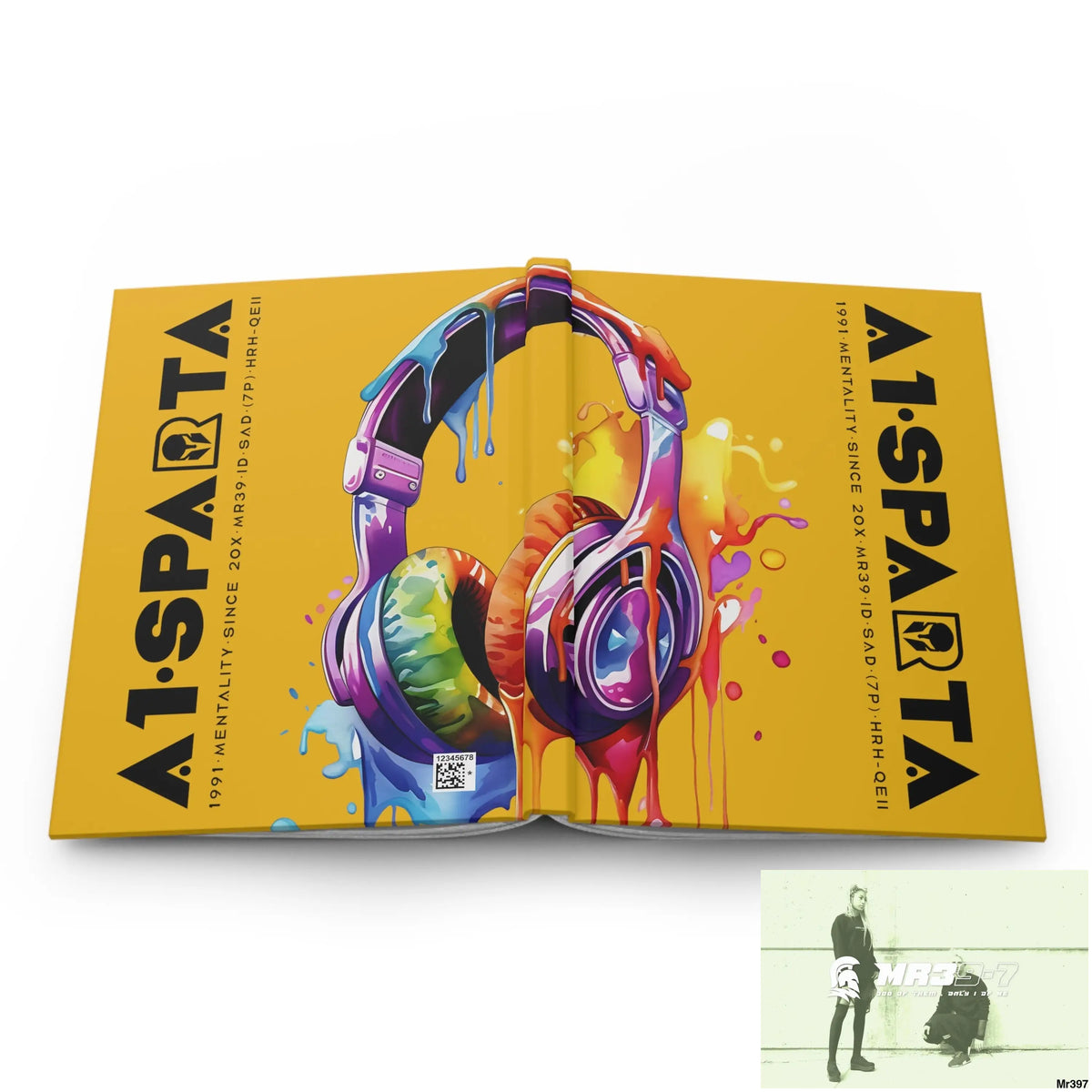 A1• Sparta Melting Headset Hardcover Journal Matte Journal Paper products