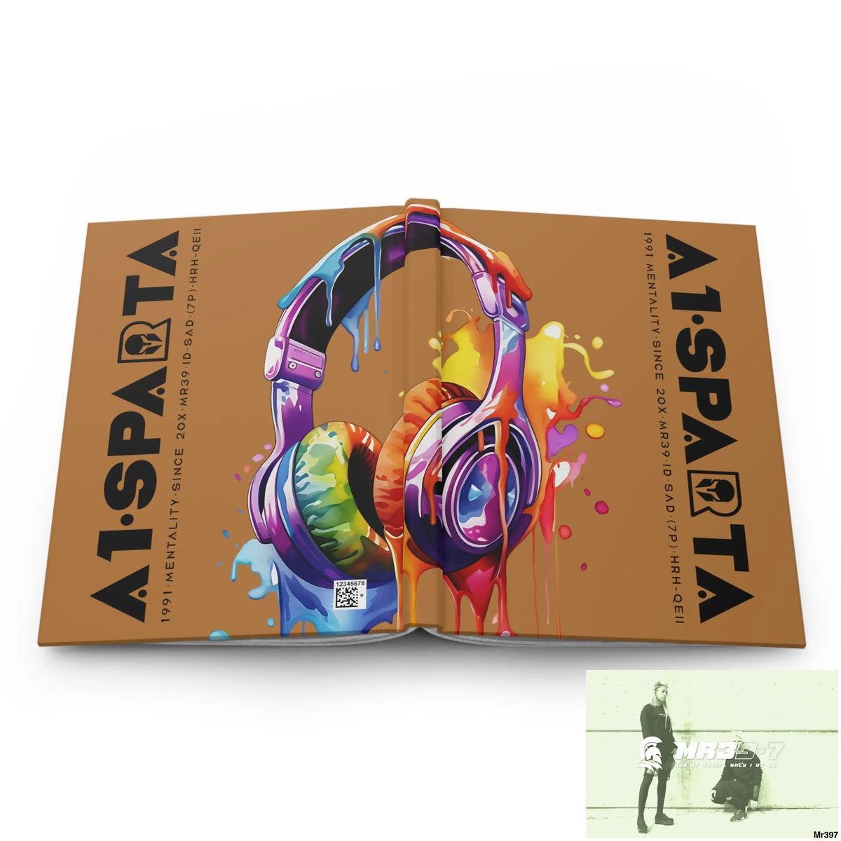 A1• Sparta Melting Headset Hardcover Journal Matte Journal Paper products