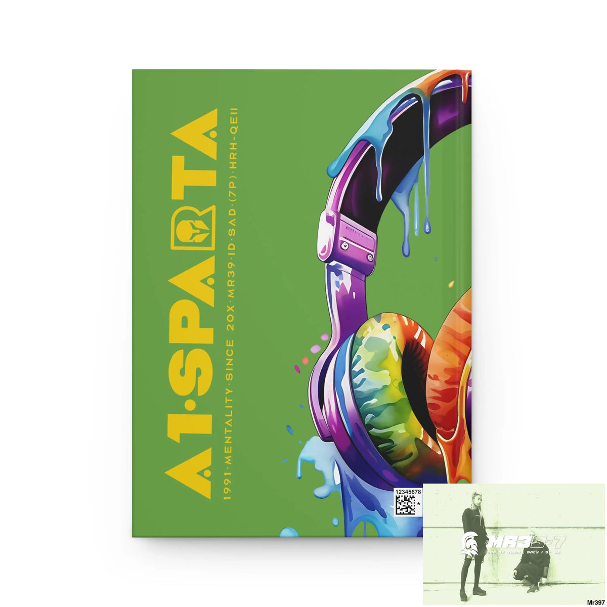 A1• Sparta Melting Headset Hardcover Journal Matte Journal Paper products