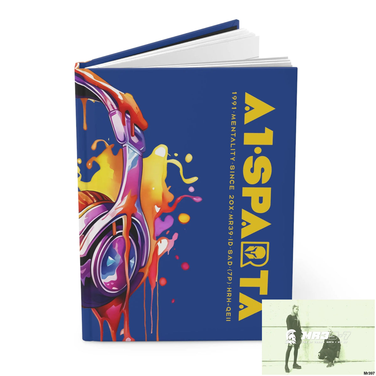 A1• Sparta Melting Headset Hardcover Journal Matte Journal Paper products