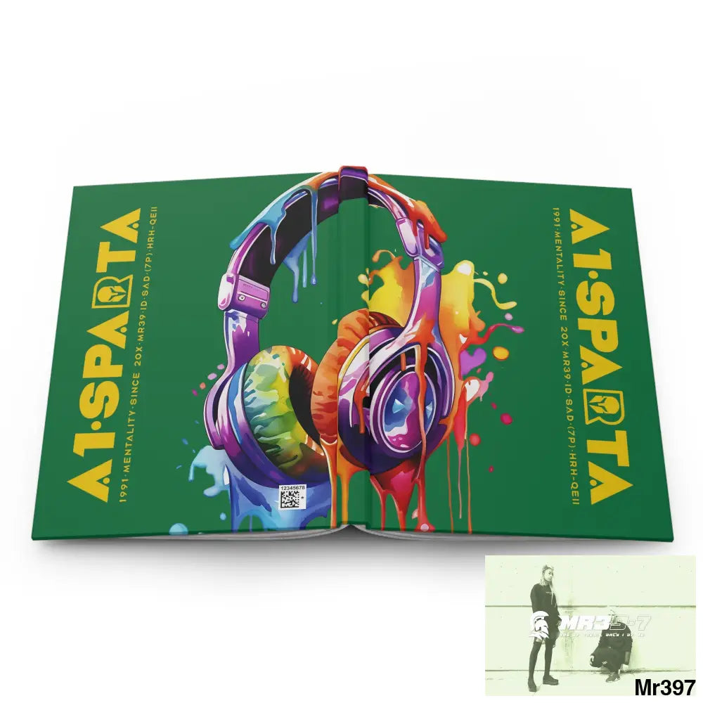 A1• Sparta Melting Headset Hardcover Journal Matte Journal Paper products