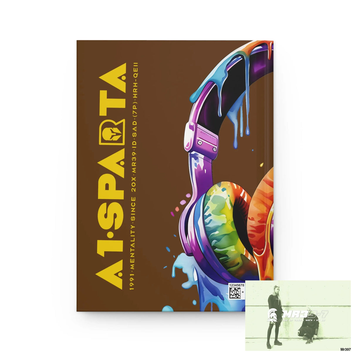 A1• Sparta Melting Headset Hardcover Journal Matte Journal Paper products