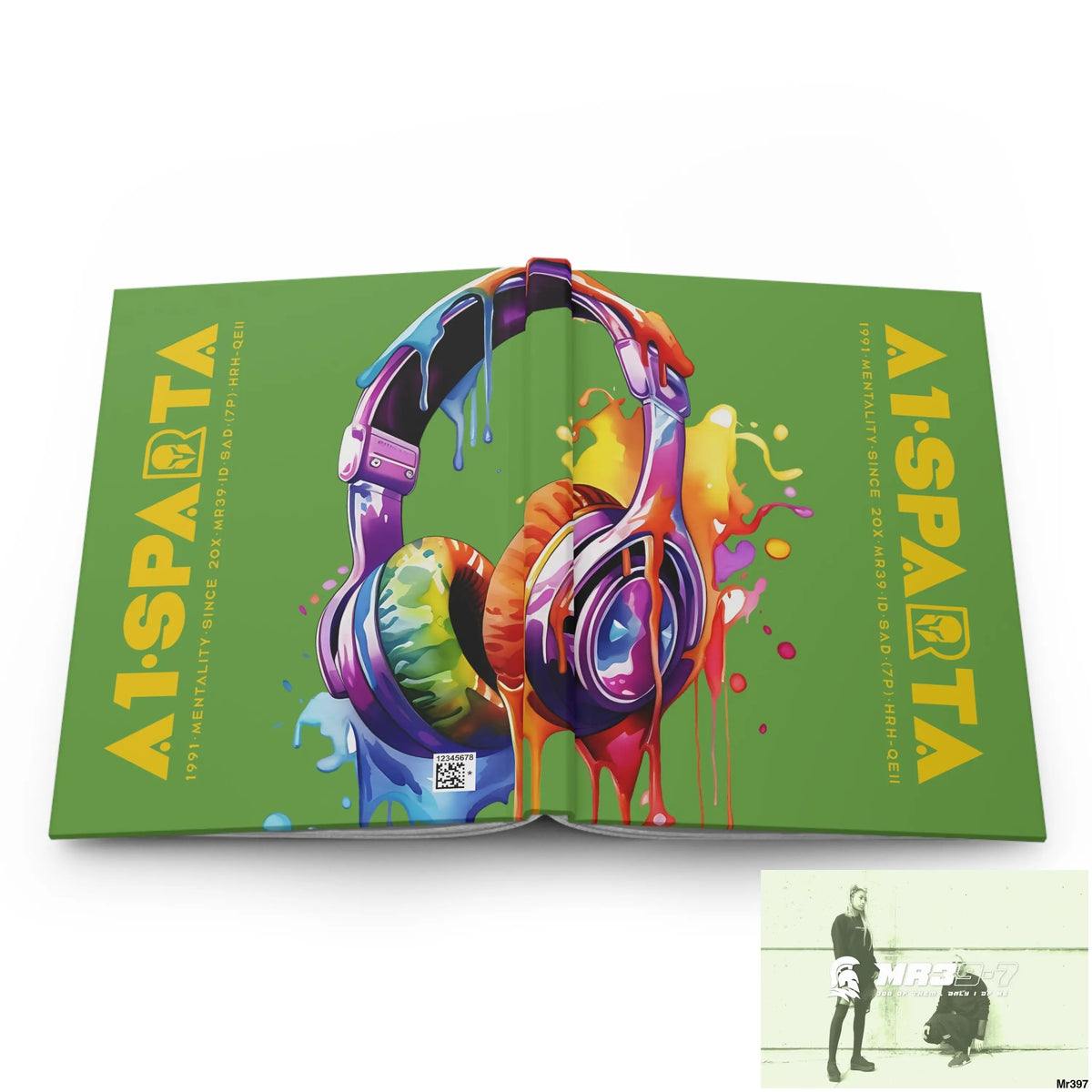 A1• Sparta Melting Headset Hardcover Journal Matte Journal Paper products