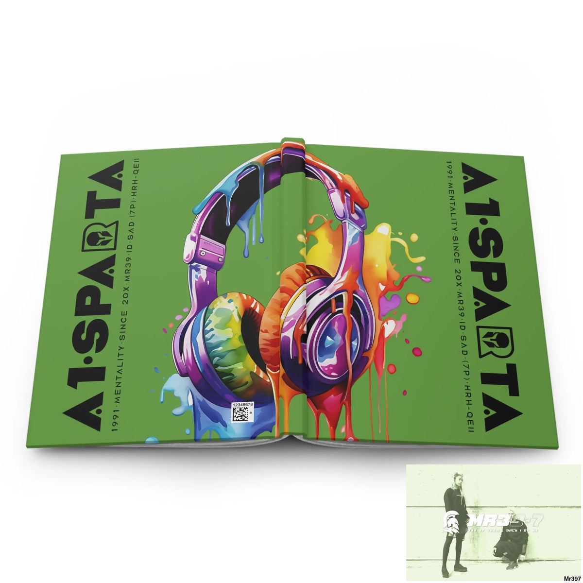 A1• Sparta Melting Headset Hardcover Journal Matte Journal Paper products
