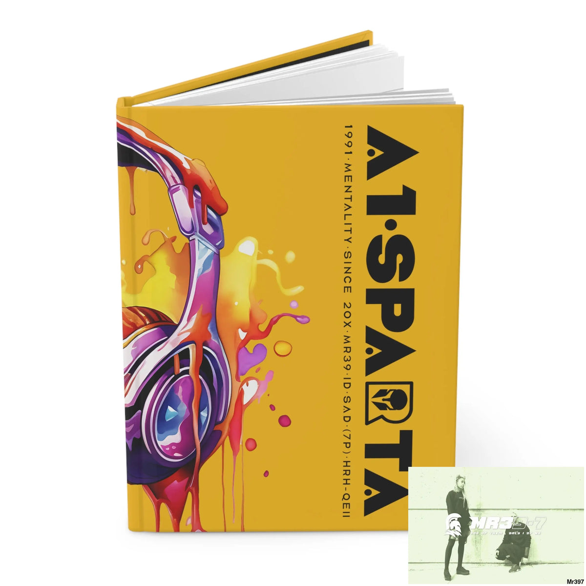 A1• Sparta Melting Headset Hardcover Journal Matte Journal Paper products